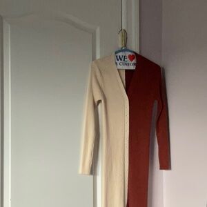 Half and half colored dress